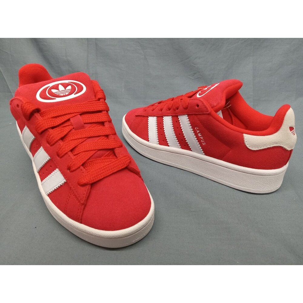 Adidas Campus 00s J Sneakers Suede Red White Boys Size 5 Women’s 7 EUC NO BOX!